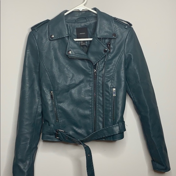 Forever 21 Jackets & Blazers - Forever 21 Faux Leather Motto Jacket